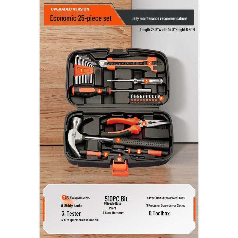 Многофункциональный набор инструментов «Зеленый Лес»: Полный набор для ремонта по дому и для электрика