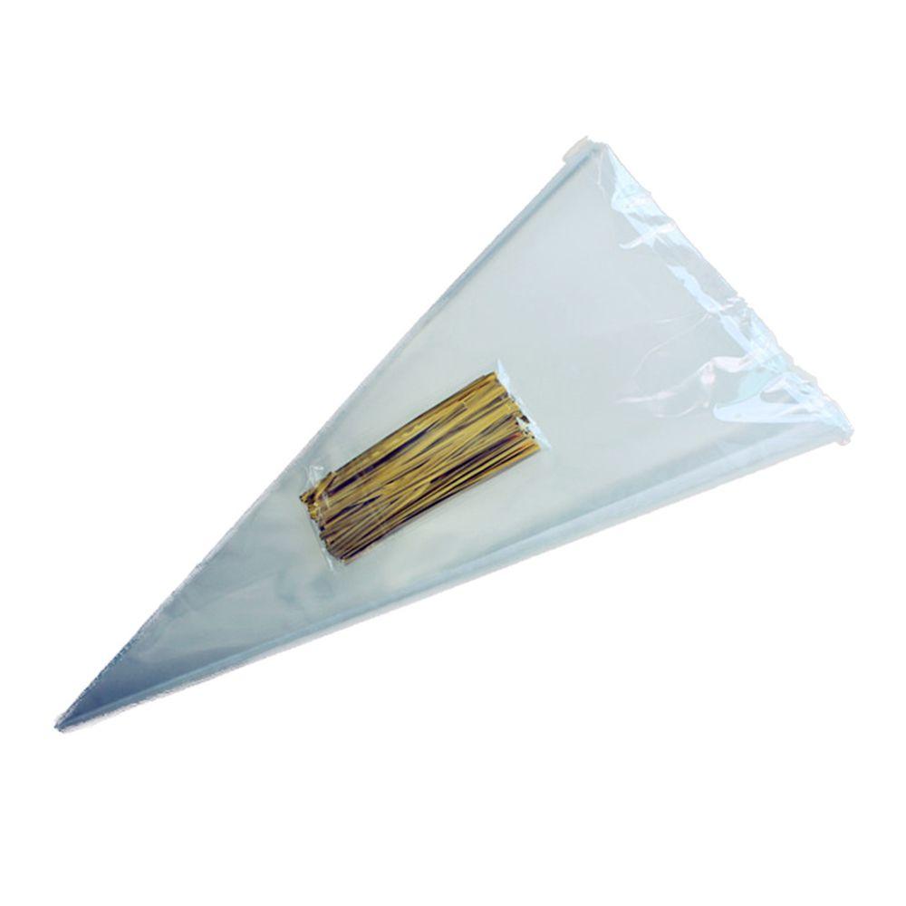 Wedding Supplies Jewelry  Plastic Candy Bag Snack Pocket Seal Cone Pouch Transparent Package