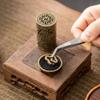 Cylindrical Vertical Incense Burner Small Alloy Incense Holder Indoor Aromatherapy Home Ornament Chinese Inense Burners
