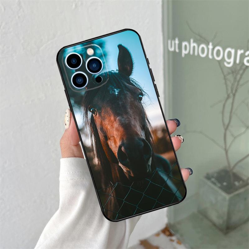 Смешной Человек-Лошадь Животное Силиконовый Мягкий Чехол Для iPhone 17 Air 11 14 15 16 Pro Max 13 12 Mini 16 Plus 16e Задняя Крышка