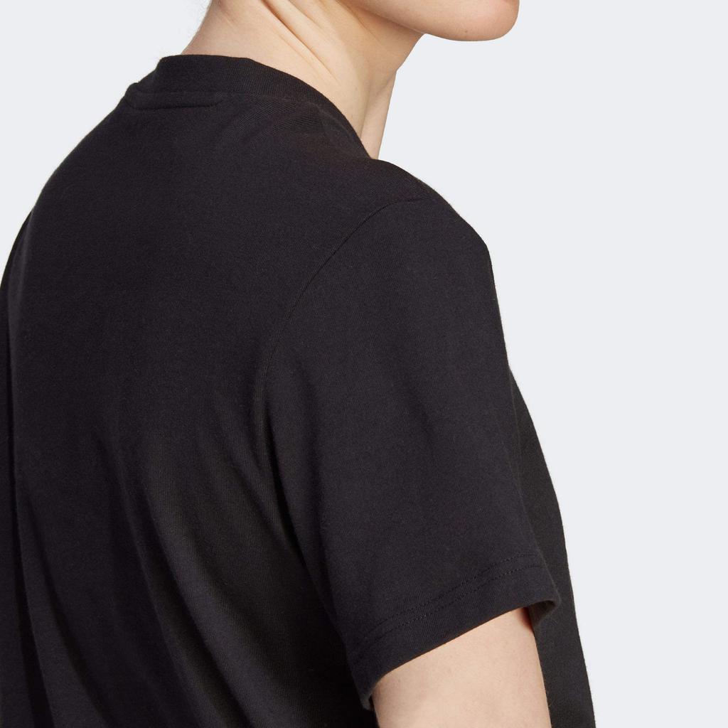 Adidas Doodle буквенный логотип с мультяшным принтом, футболка с круглым вырезом и короткими рукавами, женские топы, черный IJ7327