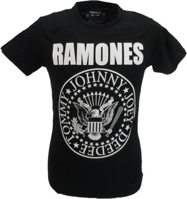 Унисекс Черная Официальная Футболка Ramones с Логотипом Президентской Печати