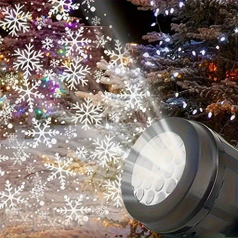 Новогодний проекционный свет в виде снежинки для улицы, USB, вращающийся свет с узорами, декоративный окружающий свет, рождественский праздничный свет для бара, KTV, сцены