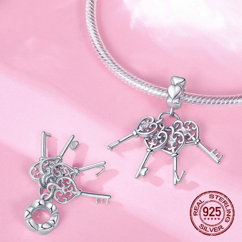 Шармы Бусины Медь Однотонный Буква Семья Навсегда Дерево Жизни Циркониевые Бусины Подходят для DIY Браслетов Ювелирные Изделия