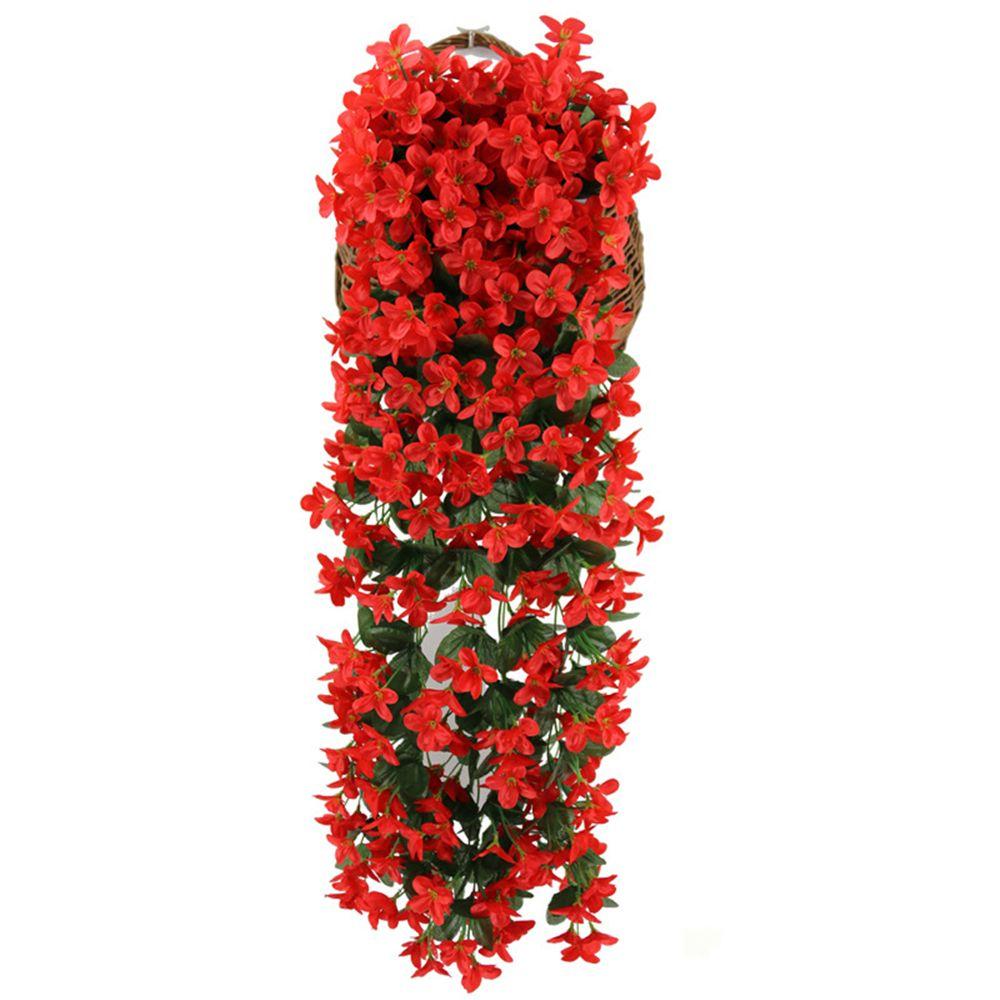 Home Decor Garland Vine Artificial Flower Silk Violet Rattan Garden Wall Hanging Plant