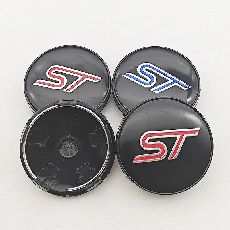 TMON9 4pcs 60mm ST Line Car Wheel Center Hub Caps Rim Cover For Ford Focus Mondeo Mustang Fiesta Kuga MK2 Everest Escape Accessories