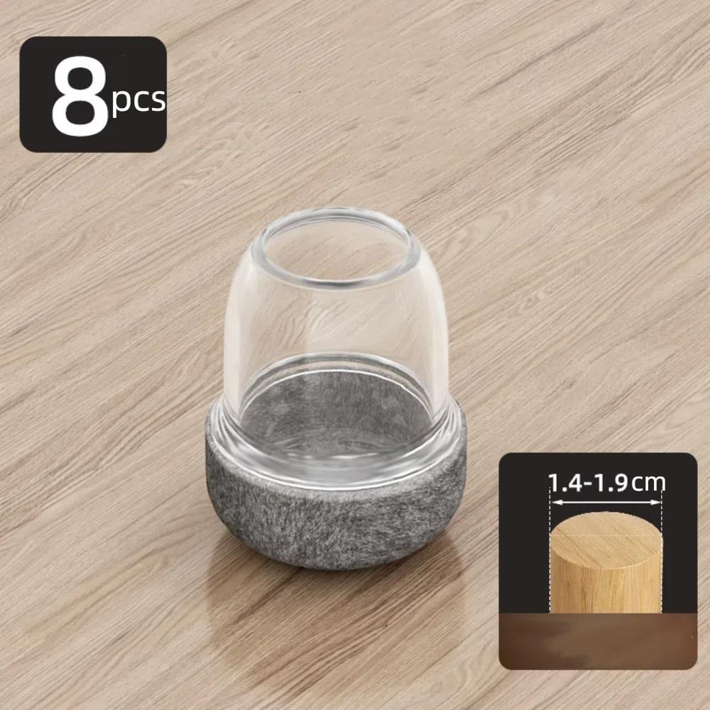 8pcs Felt Bottom Furniture Floor Feet Cup Thick Chair Leg Caps Decor Furniture Table Leg Pad Home