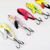 5Pcs 2CM/2G 4CM/4G 6CM/10G Spinner Blade Lure with Hook Metal Rotating Sequin Spoon Spinnerbait Saltwater Freshwater Bass Fishing Accessories