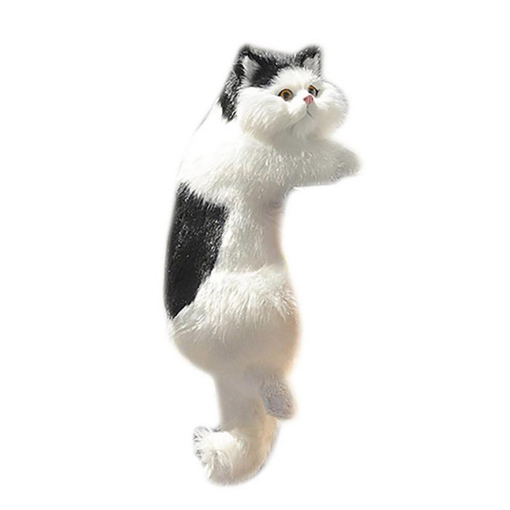 Decoration Realistic Cat Stuffed Doll Furry Hanging Lifelike Cat Plush Toy Crafts