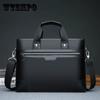 Men Genuine Leather Office Business Briefcase Laptop Case Attache Portfolio Bag Messenger Bag