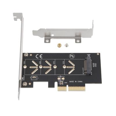 Конвертерная карта PCIe M-Key NVMe для установки накопителя Простой инструмент, не требующий инструментов, и теплоотвод Совместимость с несколькими системами