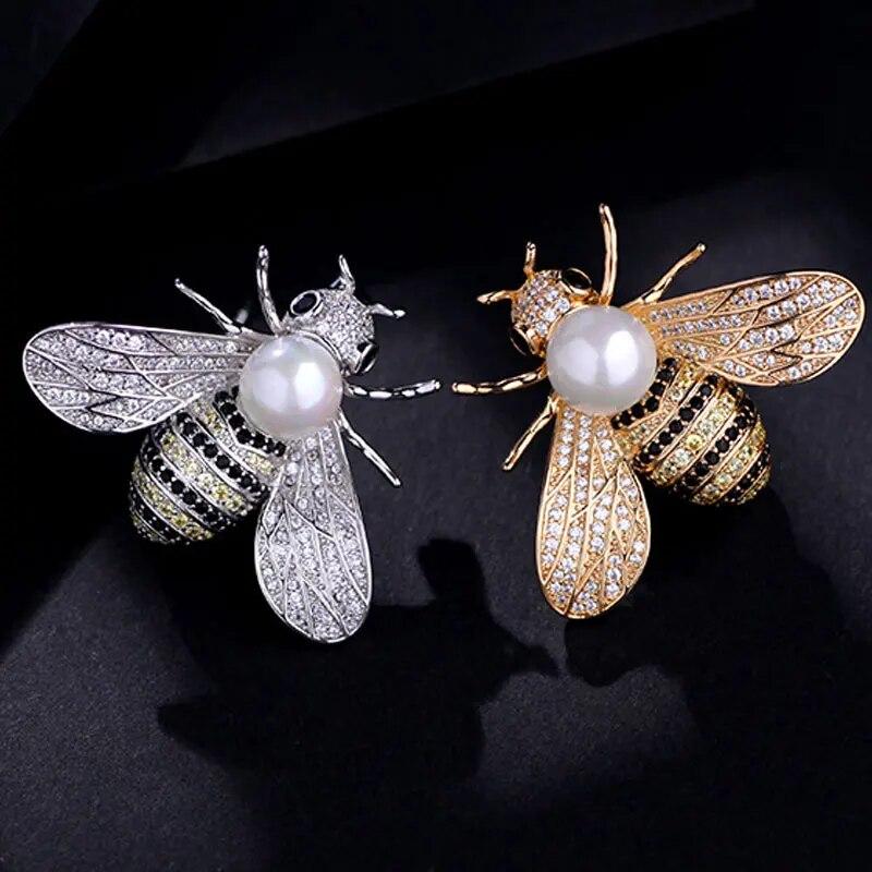 Insect Series Brooch Women Delicate Little Bee Brooches Pin Brooch Jewelry for High-grade Fashion Drip Oil Design Banquet Elegant Temperament Badge
