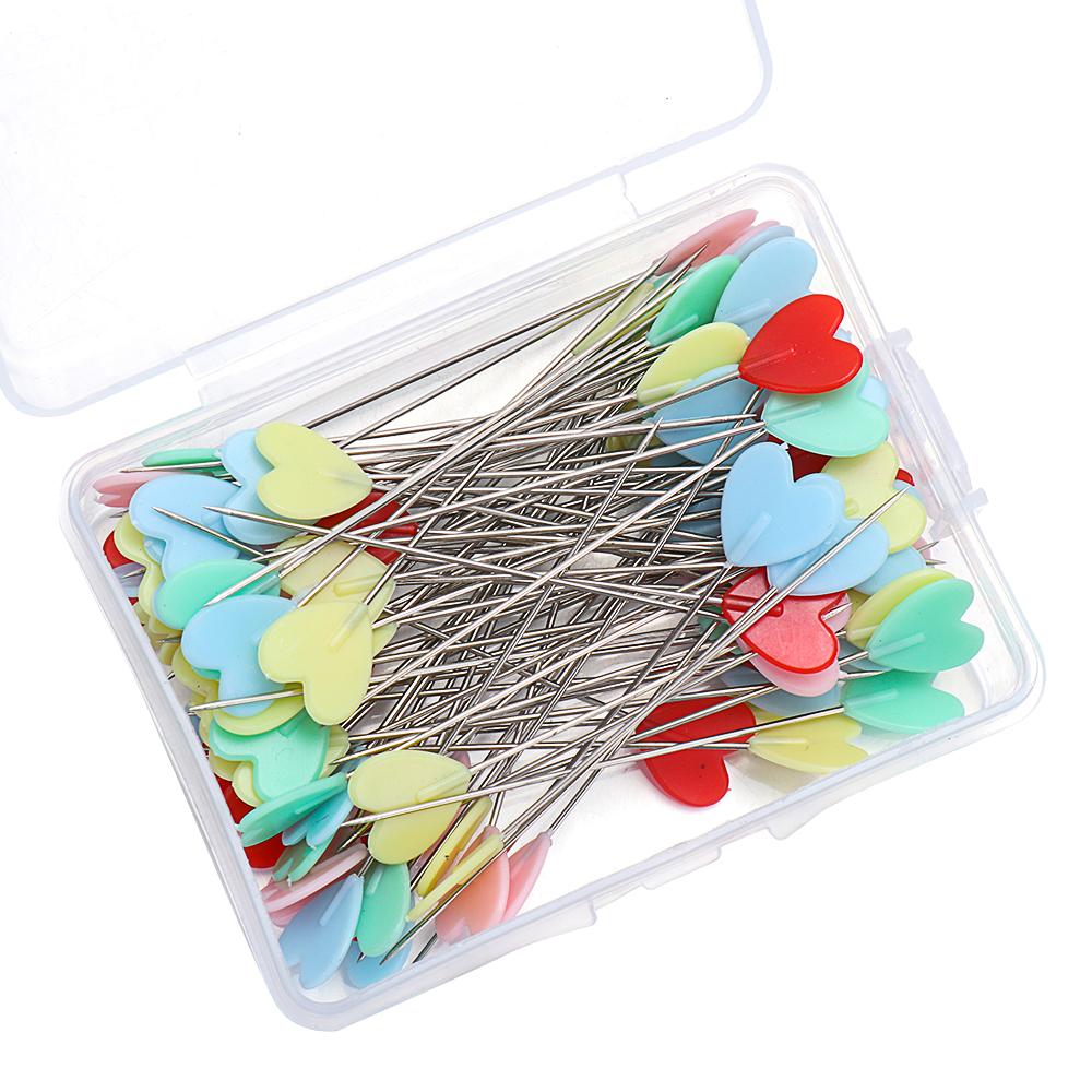 100 ШТ. Полезные мини-иглы Разноцветные швейные булавки Сердечко Лоскутное шитье Квилтинг
