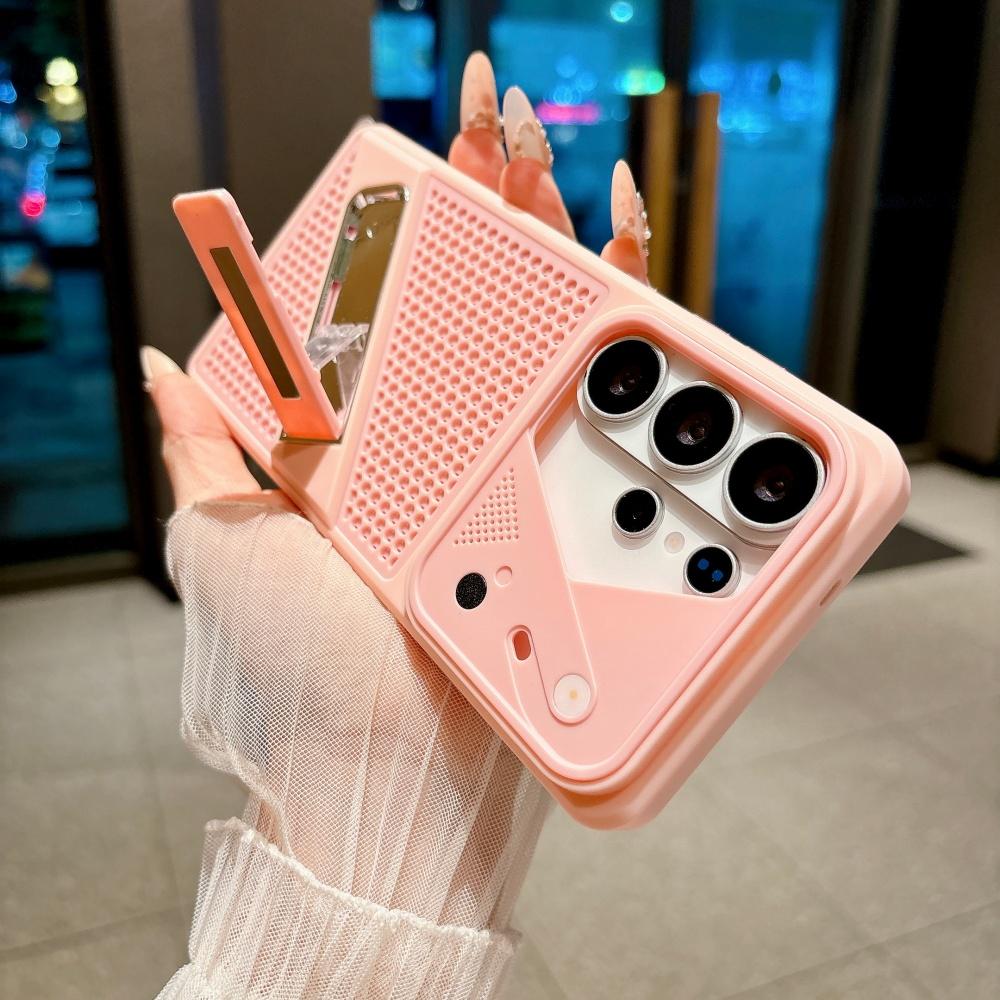 Luxury Silicone Heat Dissipation Holder Phone Case For Samsung Galaxy S26 S25 S24 S23 Ultra A57 A56 A37 Shockproof Bumper Cover