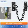 Black Latch Safety Chain Window Child Safety Lock Limiter Casement Window Limiter Chain Outside Opening Window Protective