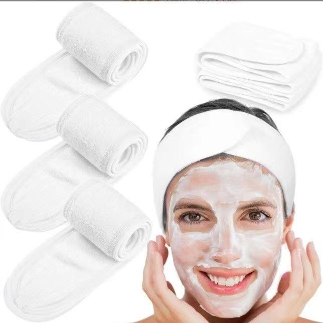 3pcs Women Bath Shower Makeup Wash Face Cosmetic Headband Hair Accessories Headband Adjustable Wide Hairband Yoga Spa Headwear