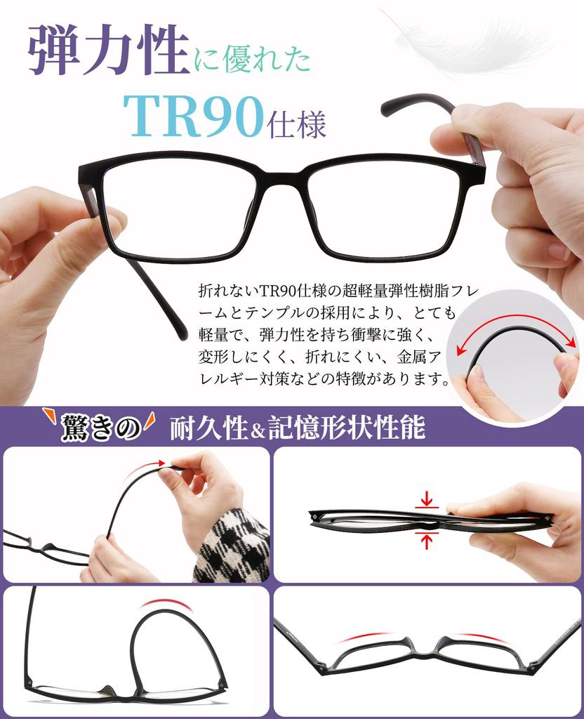 GOKEI Magnifying Loupe Blue Light Loupe Magnifying Magnifying Fine Look For Black Glasses-type Loupe, Glass, [1.3x Cut], Lightweight, Glasses,