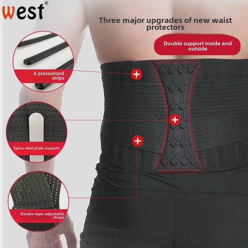 Многоцелевой пояс для фитнеса и поддержки для занятий спортом, тяжелой атлетики, поясничной грыжи, поддержки талии, контроля потоотделения и приседаний