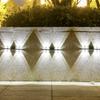 1pc Solar Convex Mirror Wall Lamp LED Outdoor Lighting Decorative Landscape Light Solar Exterior Wall Lamp Garden Wall Light