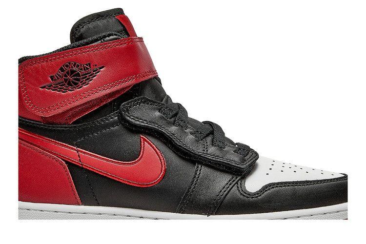 Kids' Sneakers Nike Jordan 1 High FlyEase Bred White Toe (GS) Black/Gym Red-White-Black