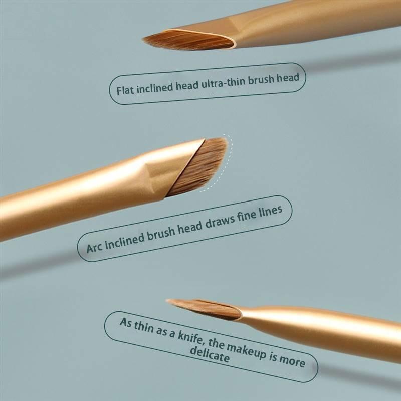 Upgrade Eyeliner Eyeliner Eyebrow Brush Slanting Flat Sickle Blade Eyeliner Brushes Wool Fiber Eye Brow Contour Professional Makeup Tools