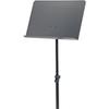 Alloy Music Stand with Adjustable Height, Portable Folding Design, and Sheet Music Holder for Musicians and Performers - Black