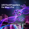 LED Flash Light Propellers for Mini 3 PRO Blades Props Cool Glowing Ring Paddle Blade Rechargeable Night Flying