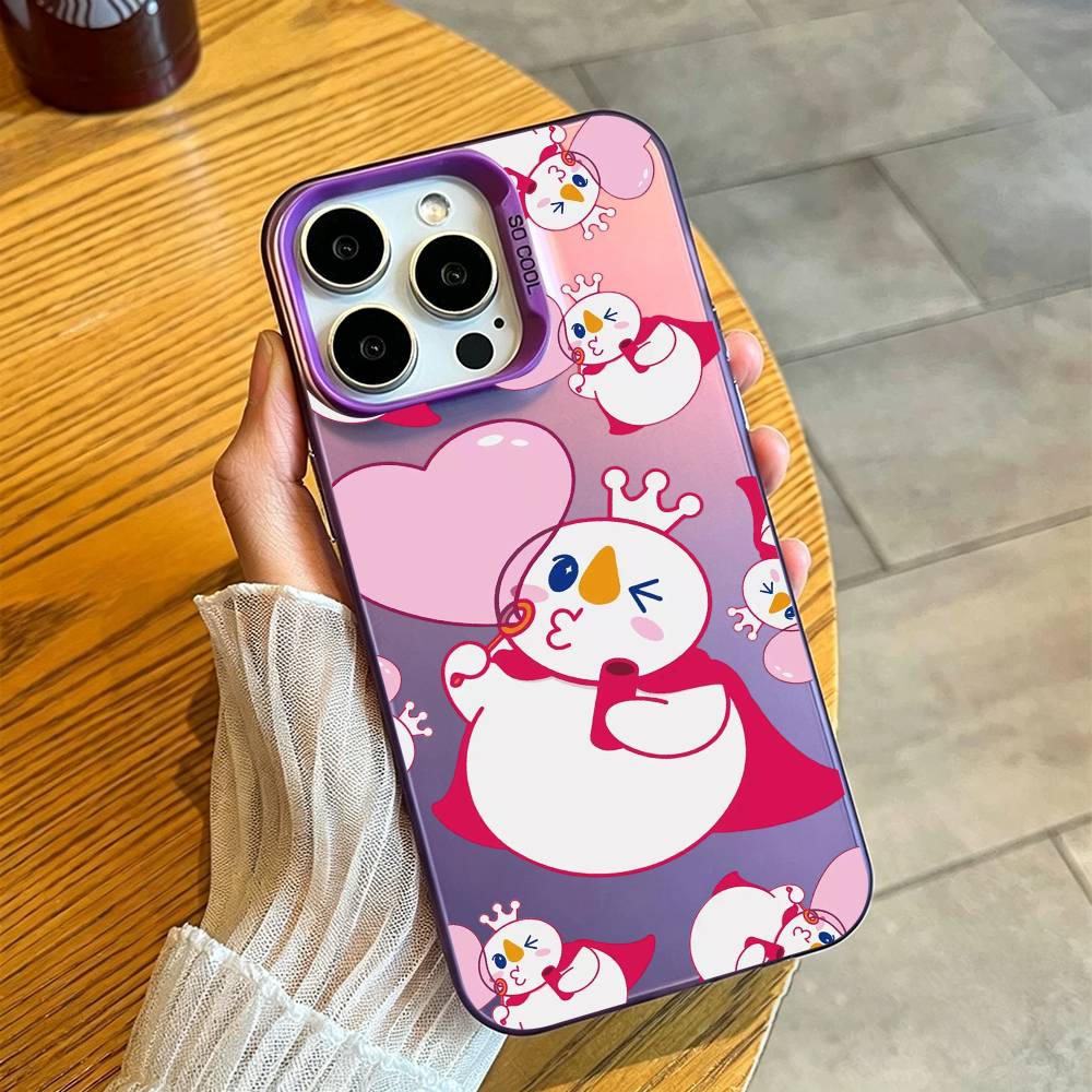 Mixue Bingcheng Phone Case For iPhone 17,16,15,14,13,12,11 Plus,Pro Max,XS,Colorful Silver Purple Cover