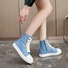 Luxury New Women's High Top and Thick Sole Elevated Casual Canvas Shoes Fashionable and Trendy Outdoor Running and Sports Shoes