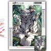 5D Diy Diamond Painting Ferocious Animal  Cross Stitch Full Diamond Embroidery Mosaic