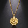 The Eye Of Horus Ra Udjat Pendant Necklace Women Stainless Steel Gold Thick Chain Ancient Egypt Amulet Jewelry Gift
