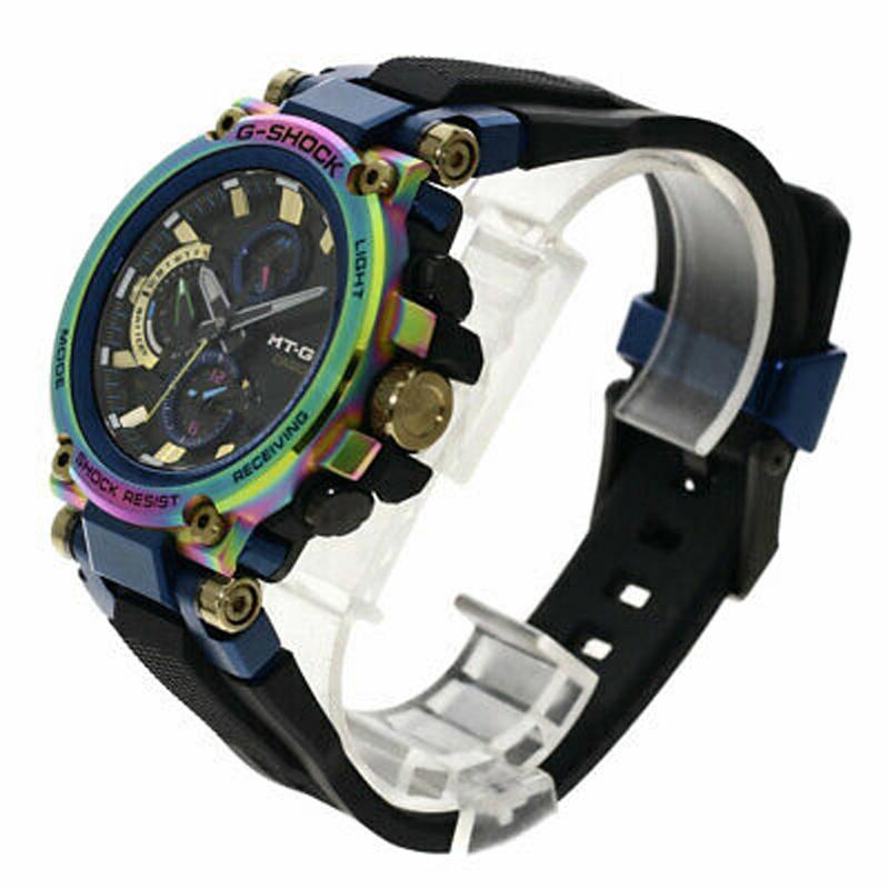 Casio Серия MT-G G-SHOCK Серия MTG Защитная конструкция Лазерный крутой многофункциональный Солнечный кварцевый механизм Ремешок из смолы Японский и MTG-B1000RB-2APR