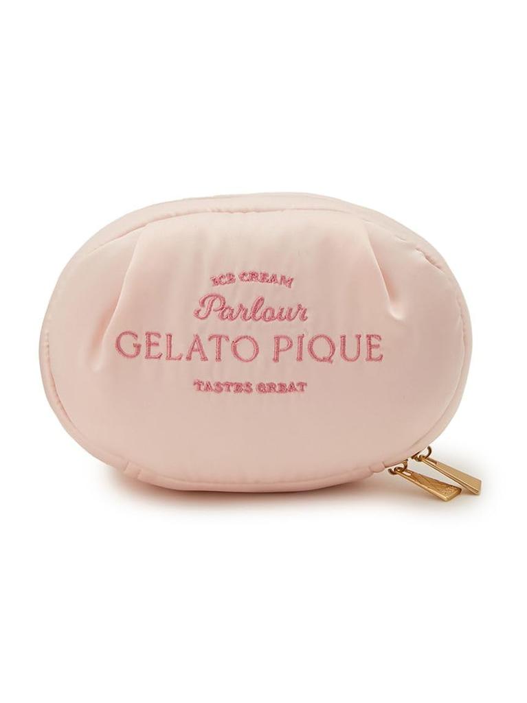 Satin Logo Embroidery Pouch PWGB234658 PNK [Gelato Pique]