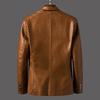 Spring and Autumn New Coat, Men's Thermal Leather Jacket Casual Pu Leather Jacket Leather Suit