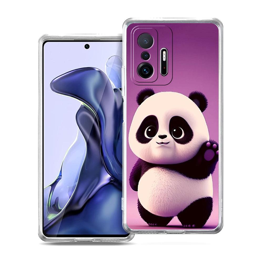 Cute Animal Panda Phone Case for Xiaomi Mi Poco F3 X3 X4 GT NFC M3 M4 11 Ultra 12 11X 11i Pro Lite 5G Soft Transparent Cover Bag
