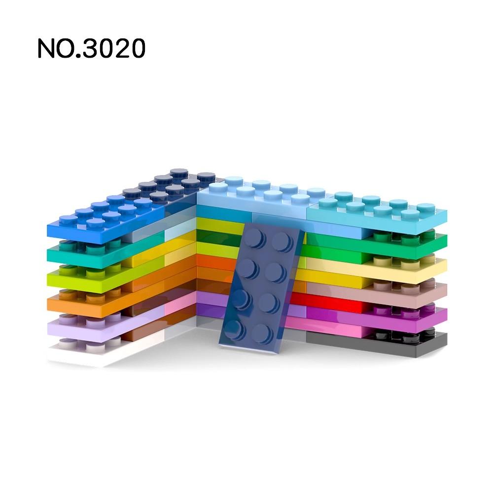 20 шт. Детали MOC 3020 Пластина 2x4 Совместимо с кубиками СДЕЛАЙ САМ Сборка Строительные кирпичики Частицы Головоломка для мозга ребенка Игрушка Идея подарка на день рождения