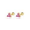 925 Sterling Silver Cartilage Stud Women's Earrings Zircon Flower Ear Lobe Tragus Helix Lip Rings Jewelry