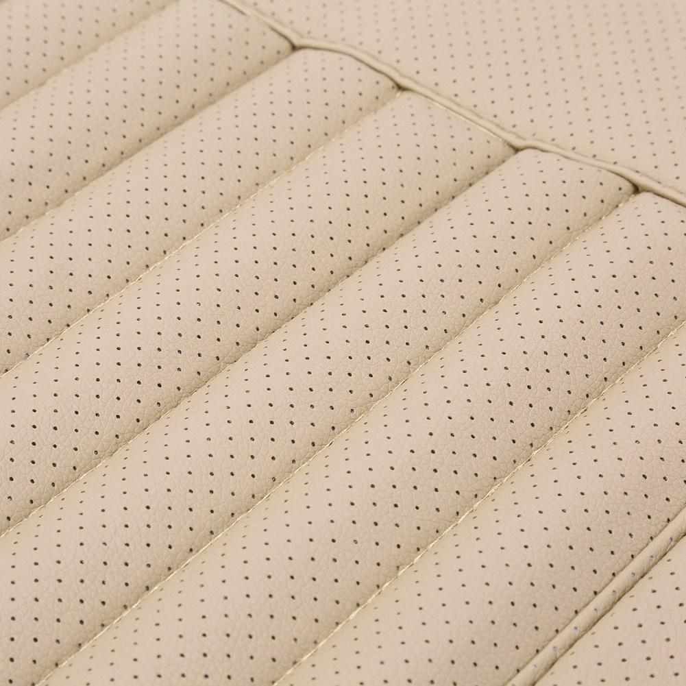 Nuovo Beige PU Pelle Coprisedili Copri Sedili Cuscino Per Auto Seduta Sedile