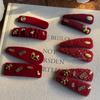 Быстро разбогатей! Серия Red Золотой Логотип Зажим для Волос из Конского Волоса - Милый Боковой BB Зажим