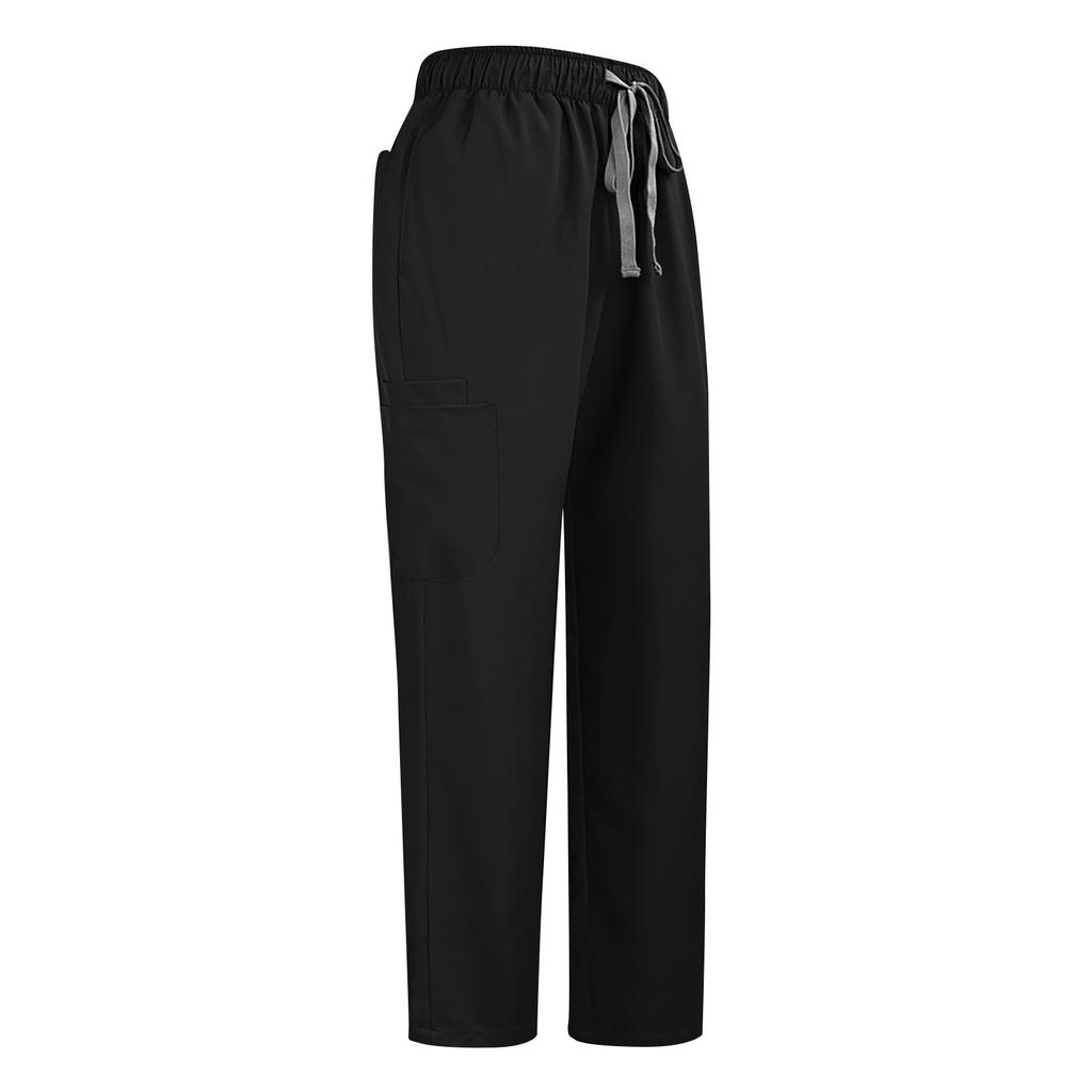 Soild Scrub Working Uniform Suit For Women's Cross V-Neck Short Sleeve Fun T-Shirts Workwear Tee With Pockets