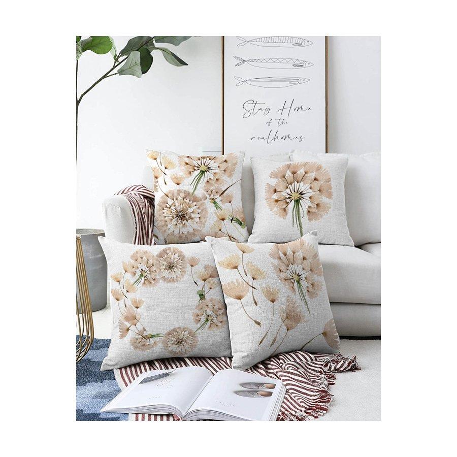 Набор из 4 двухсторонних чехлов для подушек с цифровой печатью