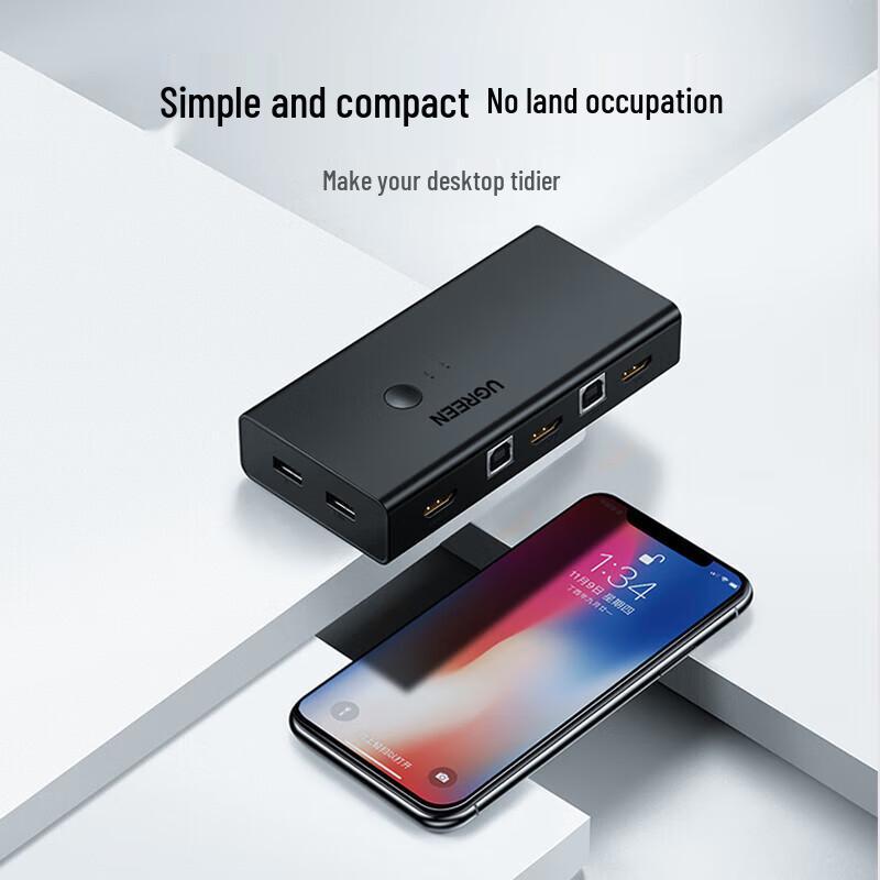 Ugreen KVM-переключатель 4K 60 Гц HDMI 2.0