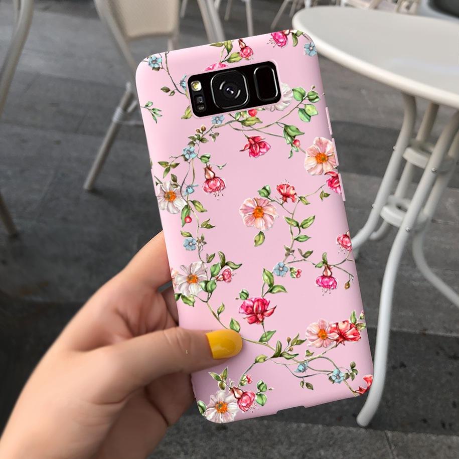 Ударопрочный Чехол Для Samsung S8 Plus SM-G955F Чехол Цветной Ромашка Кактус Мягкий Матовый Чехол Для Телефона Для Samsung S8 S 8 S8+ G950F Capa