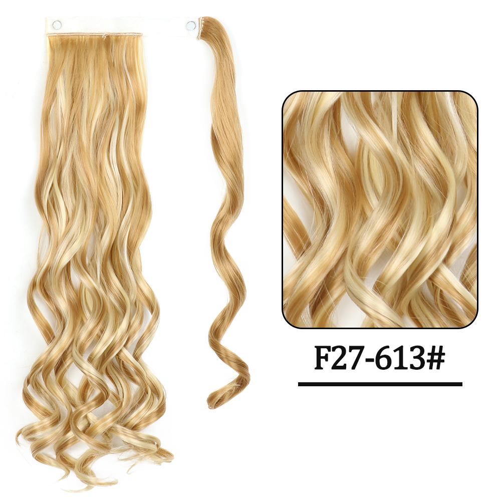 MISSQUEEN Women Fashion Long Wavy Ponytail Synthetic Fiber Natural Wavy Wrap Around Hair Extensions Daily Wear Long Wavy Hairpiece