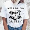 Bulldog T Shirt Female Harajuku Korean Clothing Tees Top For Women Graphic Funny T Shirt Ulzzang