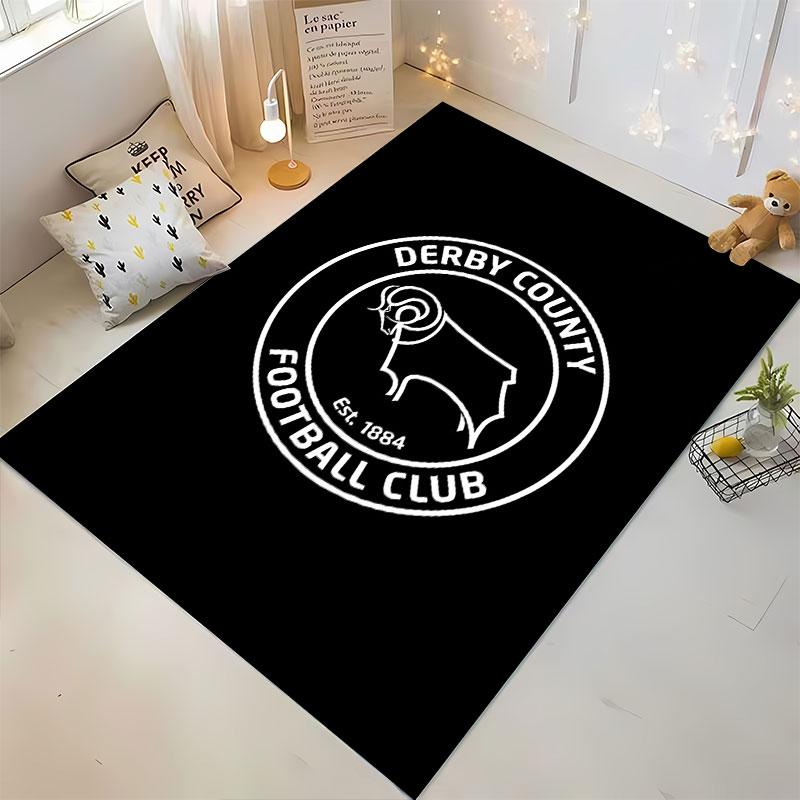 Derby County FC Logo Carpet suitable as a non-slip mat for the living room or bedroom sofa