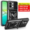 Funda for VIVO Y38 5G / T3x Case Slide Camera Protection Ring Stand Shockproof Back Cover for for VIVO T3X Y200i Capa Funda