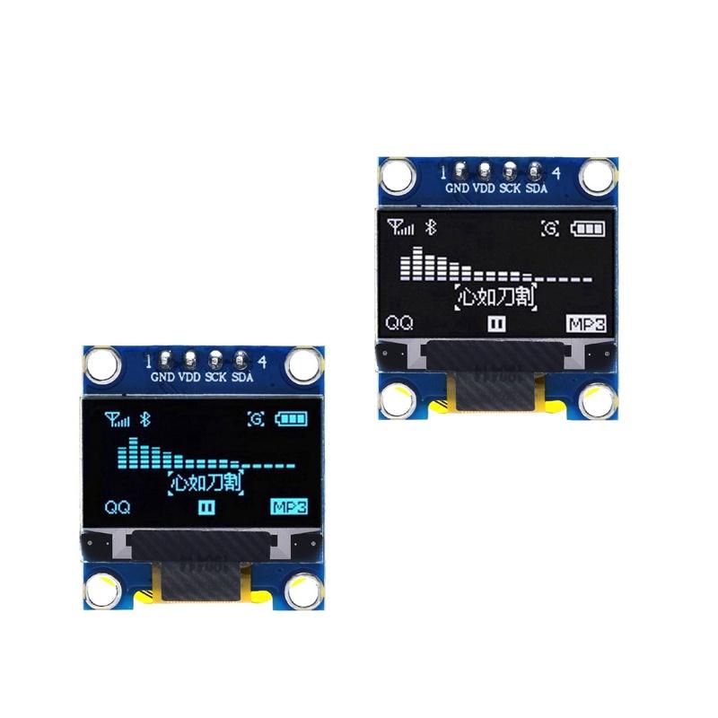 DIYUSER 1Pc 0.96 Inch SSD1306 OLED Display 128x64 IIC I2C Serial Screen Low Heat for Small IoT Device DIY Development