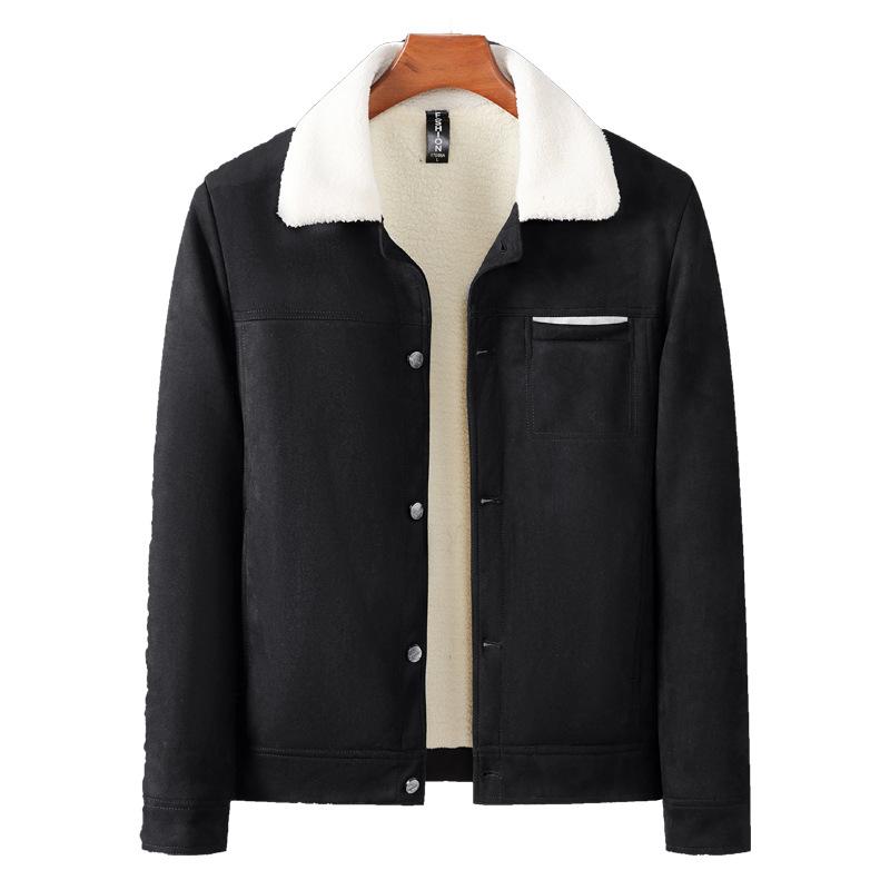 Men's Suede Jacket Autumn Casual Denim Jacket Men's Simple Jacket