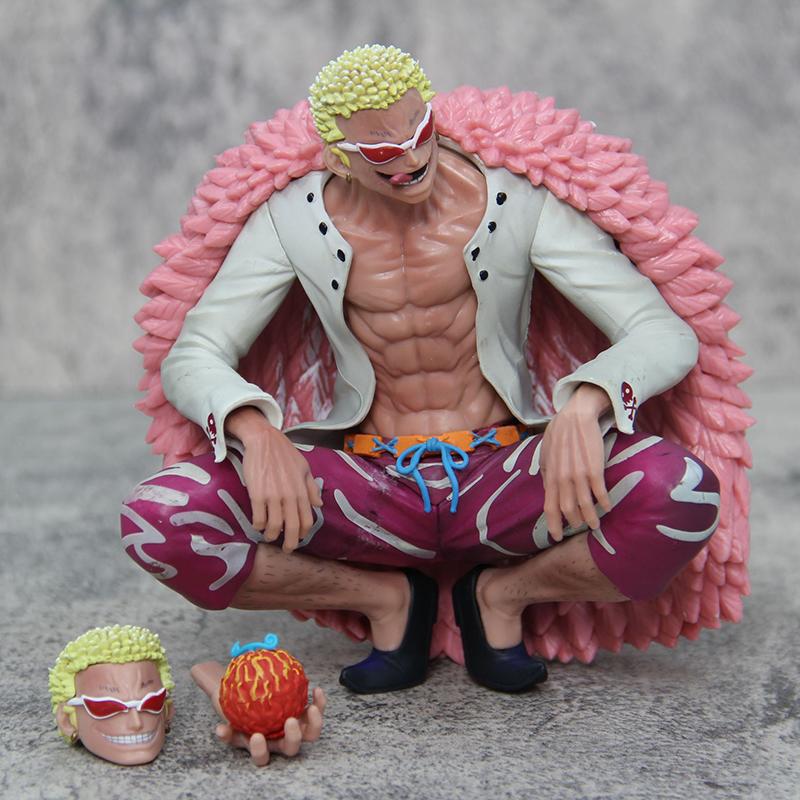 15 см Аниме Фигурки One Piece Ока Ситибукай Донкихот Дофламинго Фигурка Действия ПВХ Коллекция GK Статуя Дьявольского Плода Модель Игрушки